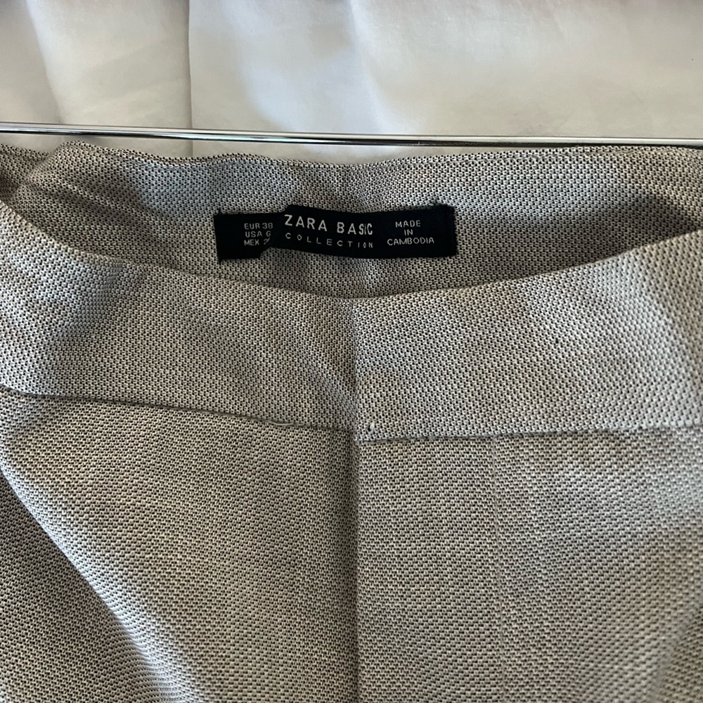 Zara heather gray/khaki pants, NWOT